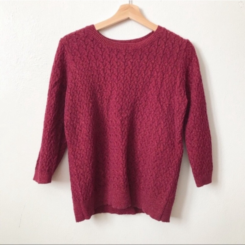 JCP • Red Cable Knit Sweater